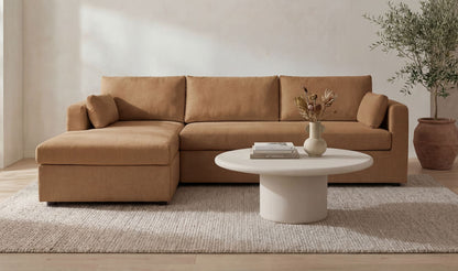 115.75" Ginger Upholstered Sleeper Storage Chaise Left Facing Sectional