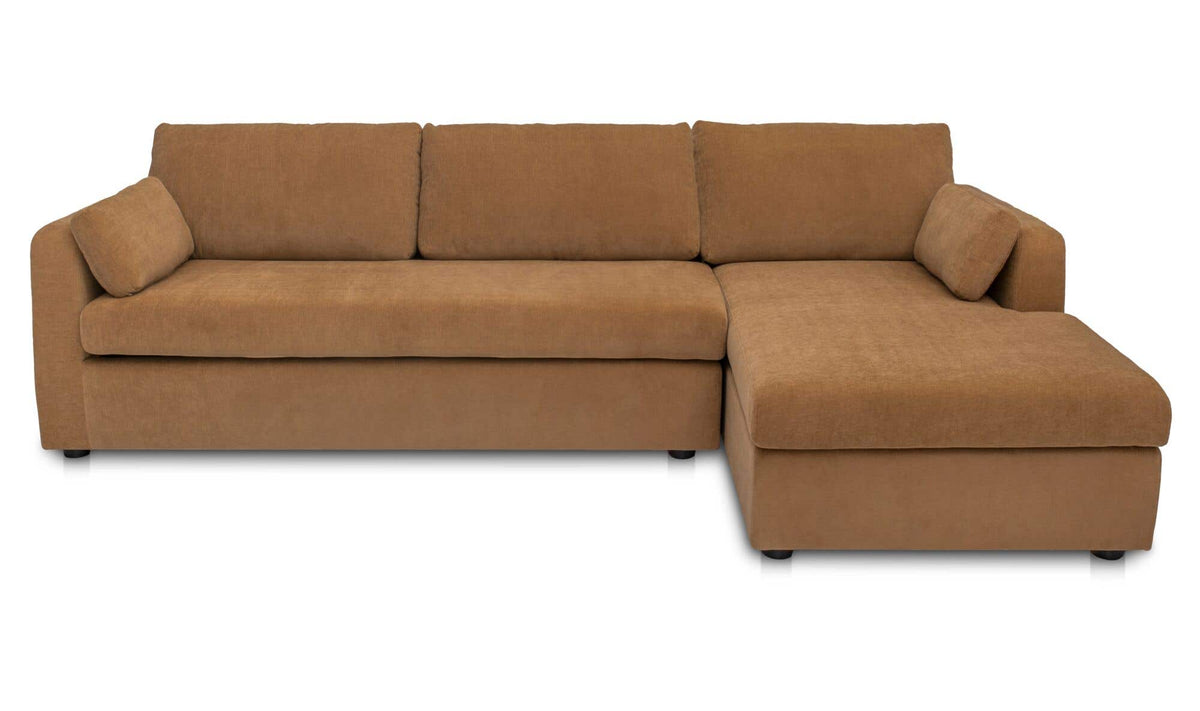 115.75" Ginger Upholstered Sleeper Storage Chaise Right Facing Sectional