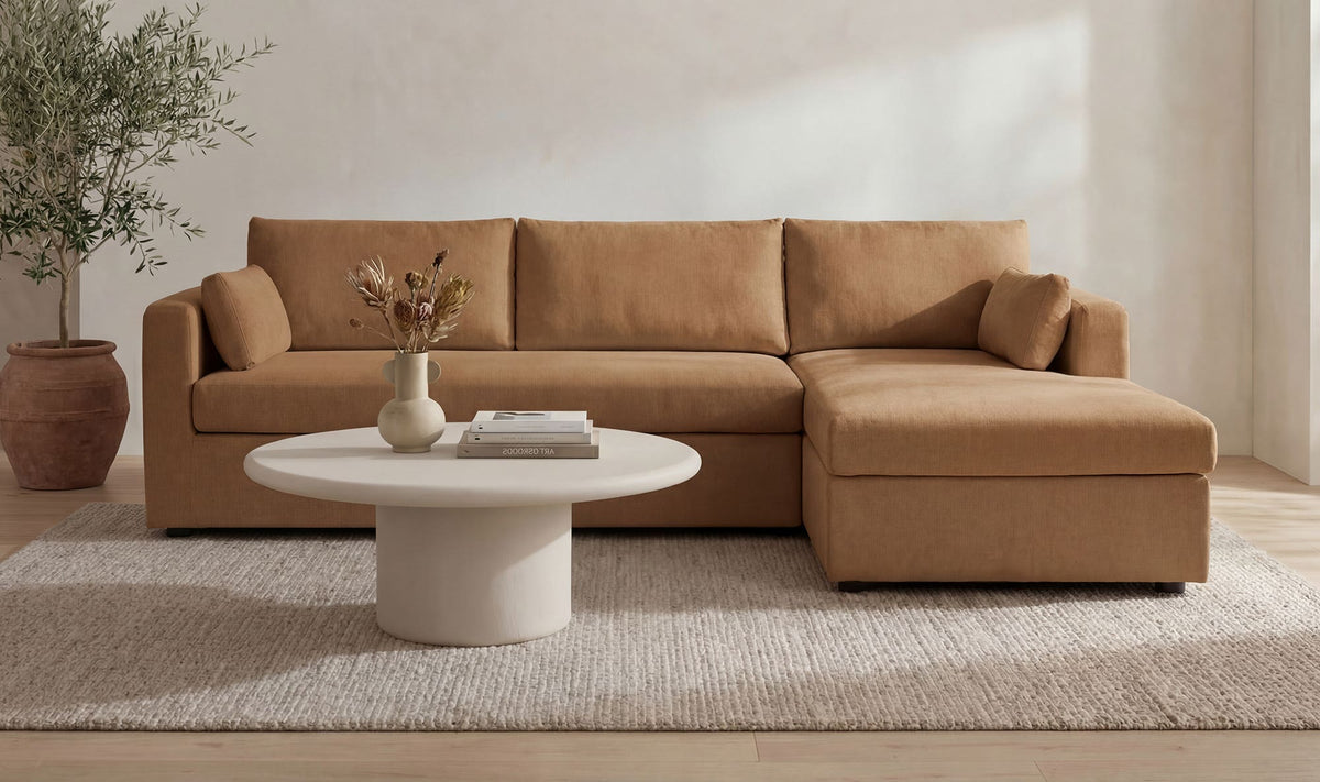 115.75" Ginger Upholstered Sleeper Storage Chaise Right Facing Sectional