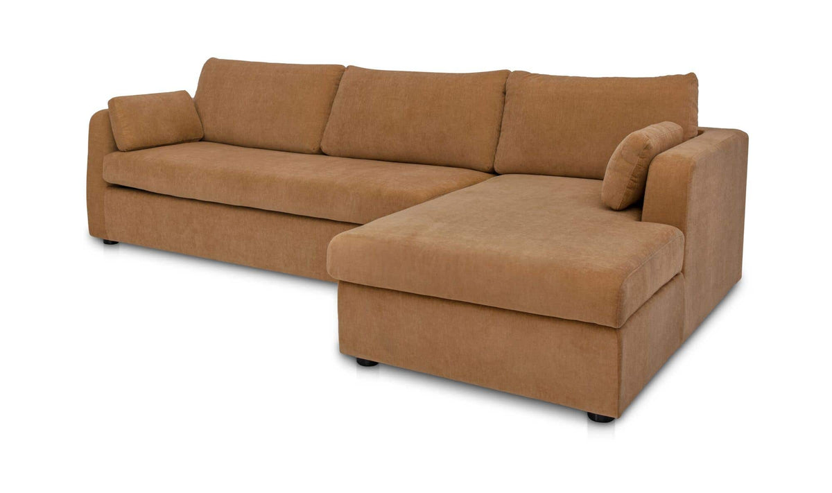 115.75" Ginger Upholstered Sleeper Storage Chaise Right Facing Sectional