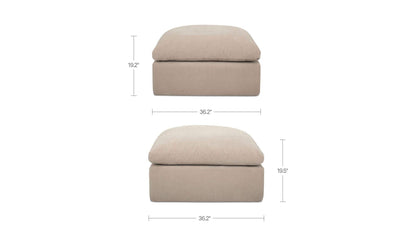 36.25" Pebble Upholstered Ottoman