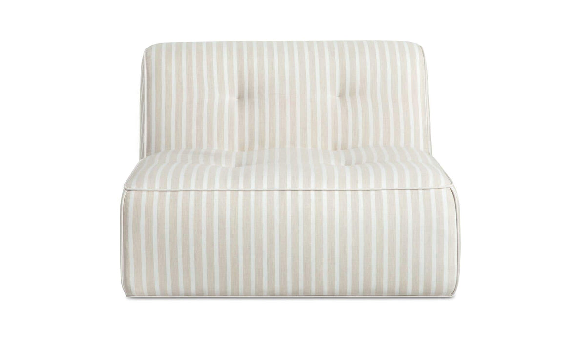 41.3" Brown Stripe Upholstered Sectional Component