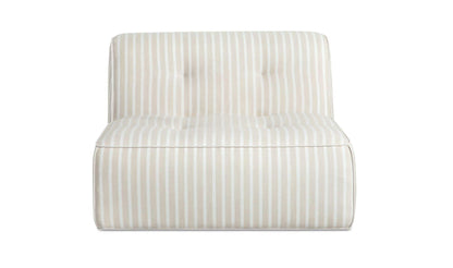 41.3" Brown Stripe Upholstered Sectional Component