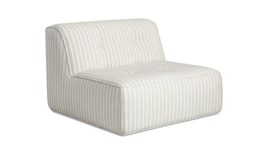 41.3" Brown Stripe Upholstered Sectional Component