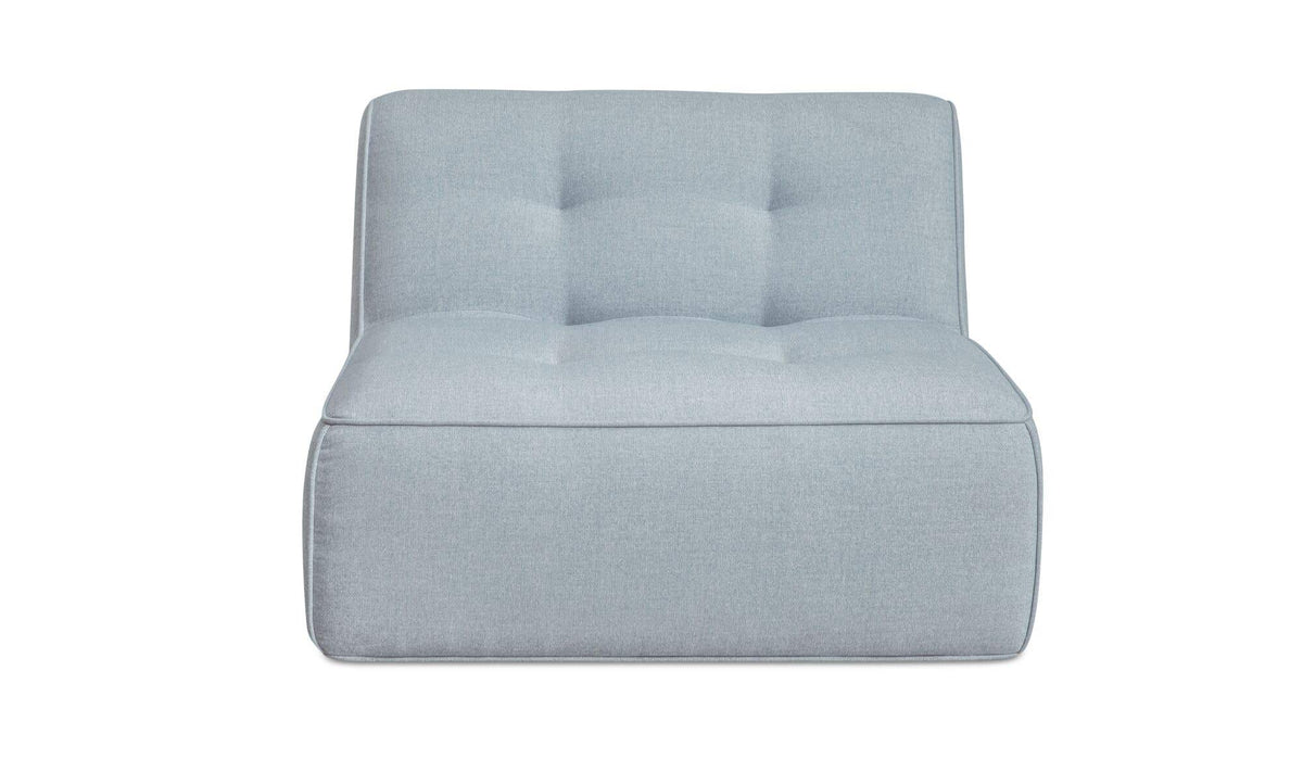 41.3" Light Blue Upholstered Sectional Component