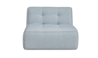 41.3" Light Blue Upholstered Sectional Component