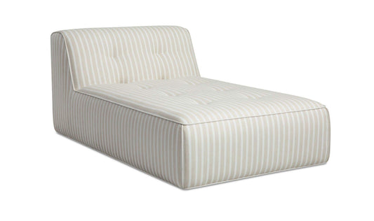 41.3" Brown Stripe Upholstered Chaise