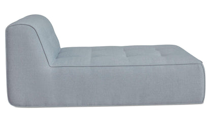 41.3" Light Blue Upholstered Chaise
