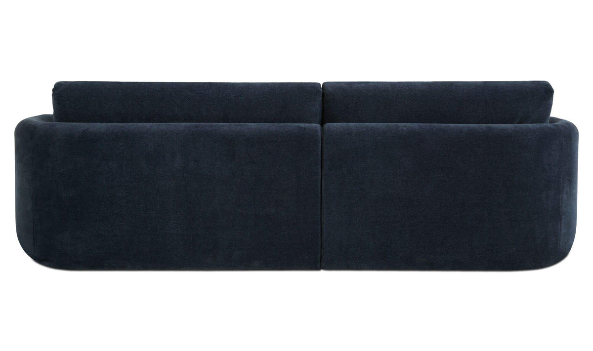 108.7" Dark Blue Upholstered Left Facing Sectional
