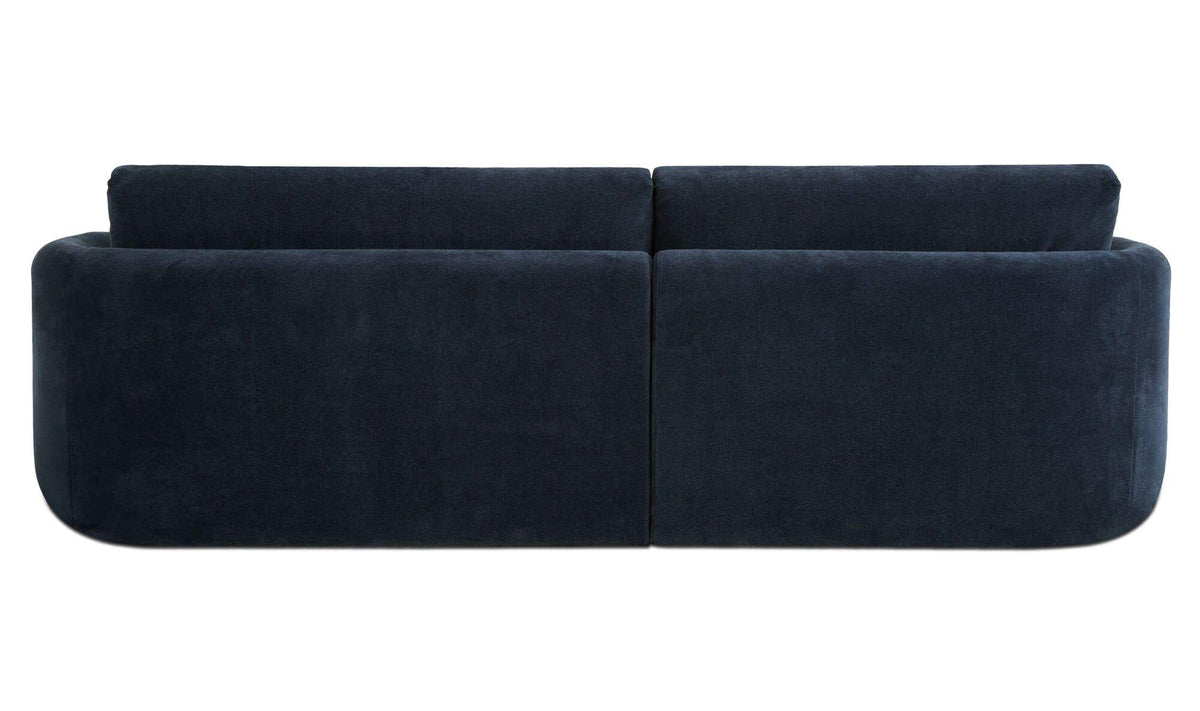 108.7" Dark Blue Upholstered Right Facing Sectional