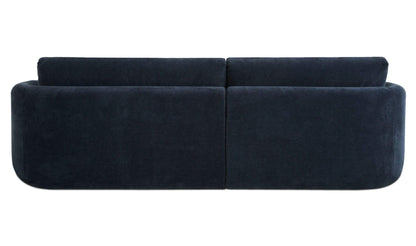 108.7" Dark Blue Upholstered Right Facing Sectional