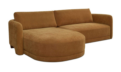 108.7" Ginger Upholstered Left Facing Sectional