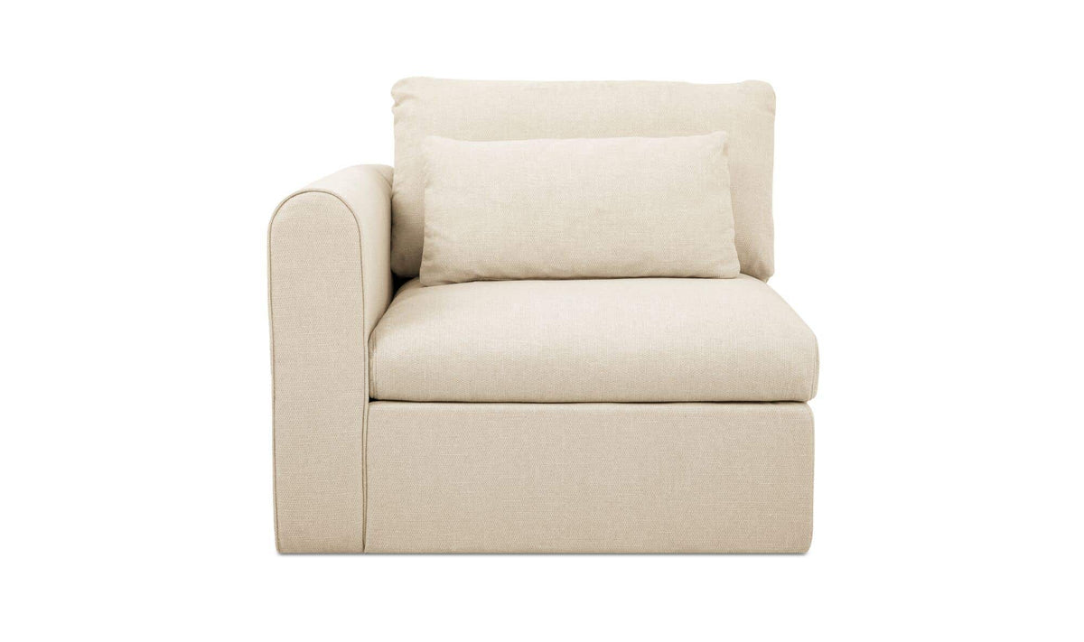 40.16" Light Beige Upholstered Left Arm Facing Chair