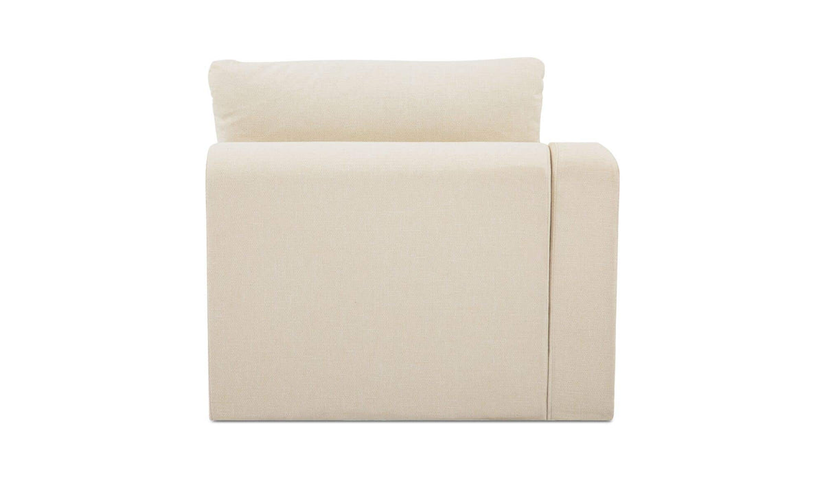 40.16" Light Beige Upholstered Left Arm Facing Chair