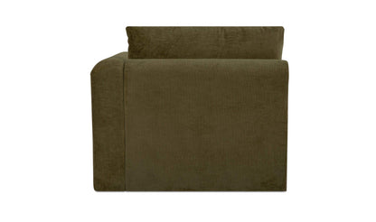 40.16" Dark Green Upholstered Right Arm Facing Chair