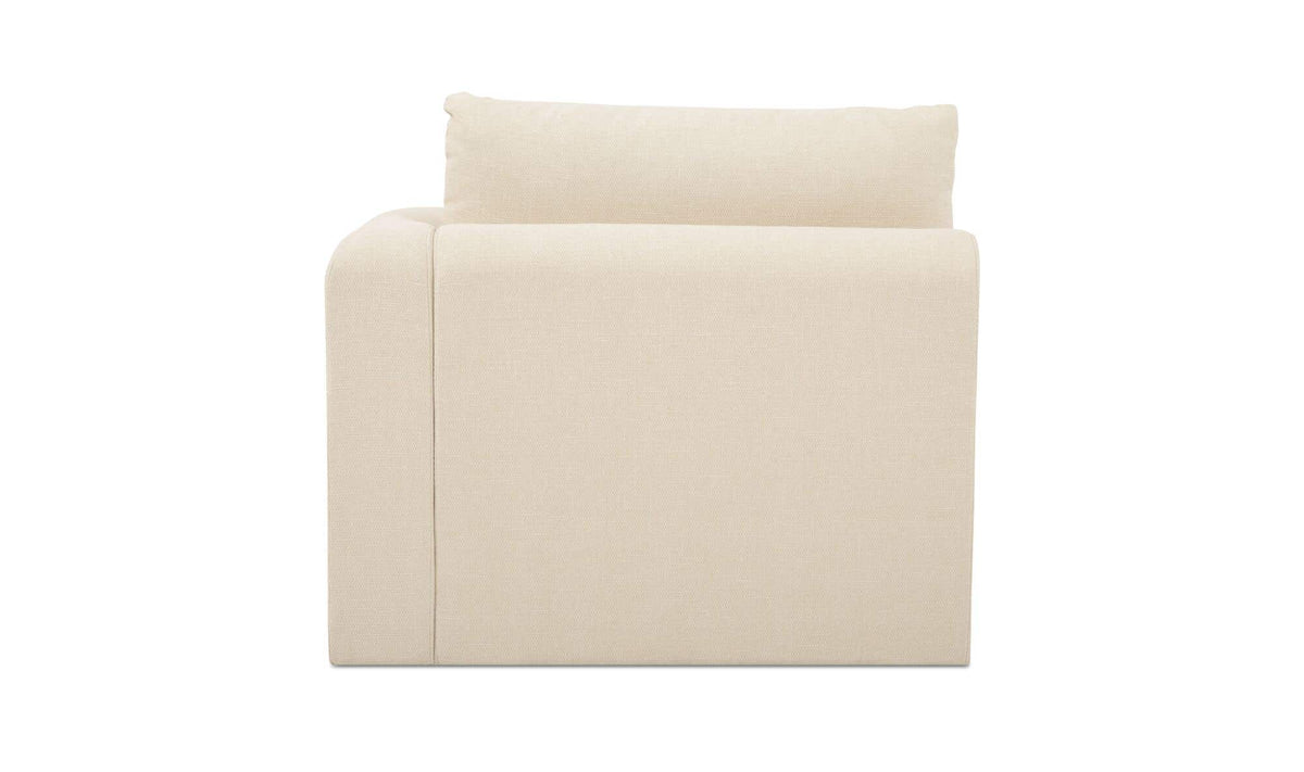 40.16" Light Beige Upholstered Right Arm Facing Chair