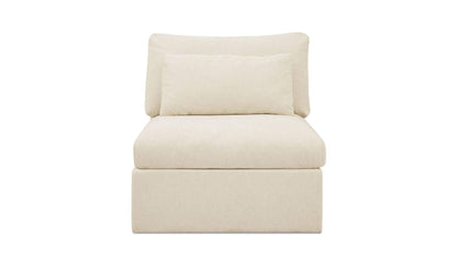33.46" Light Beige Upholstered Slipper Chair