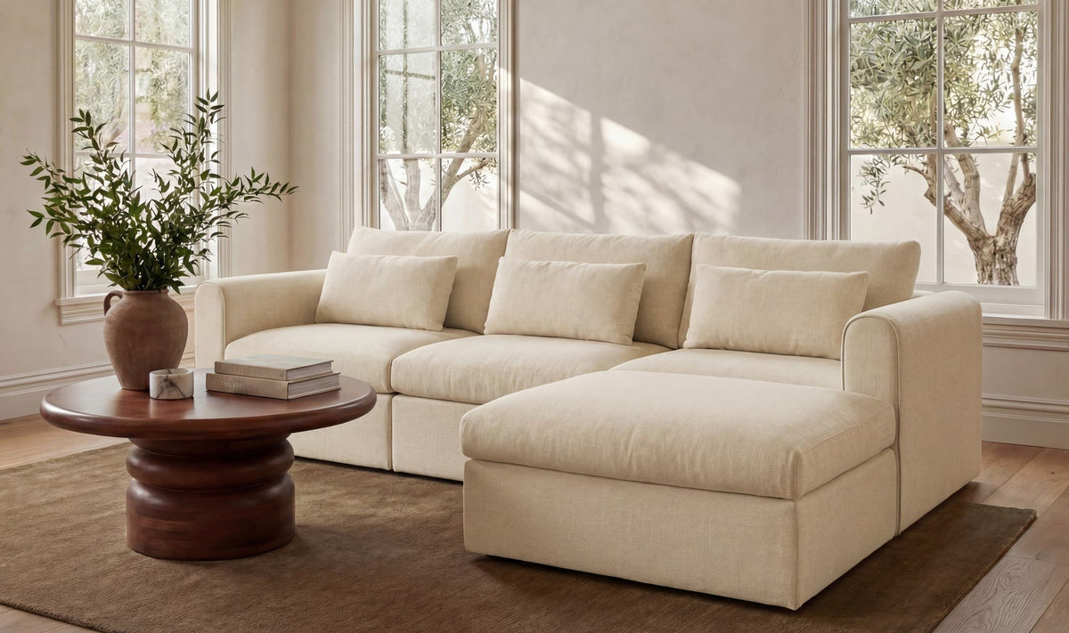 33.46" Light Beige Upholstered Slipper Chair