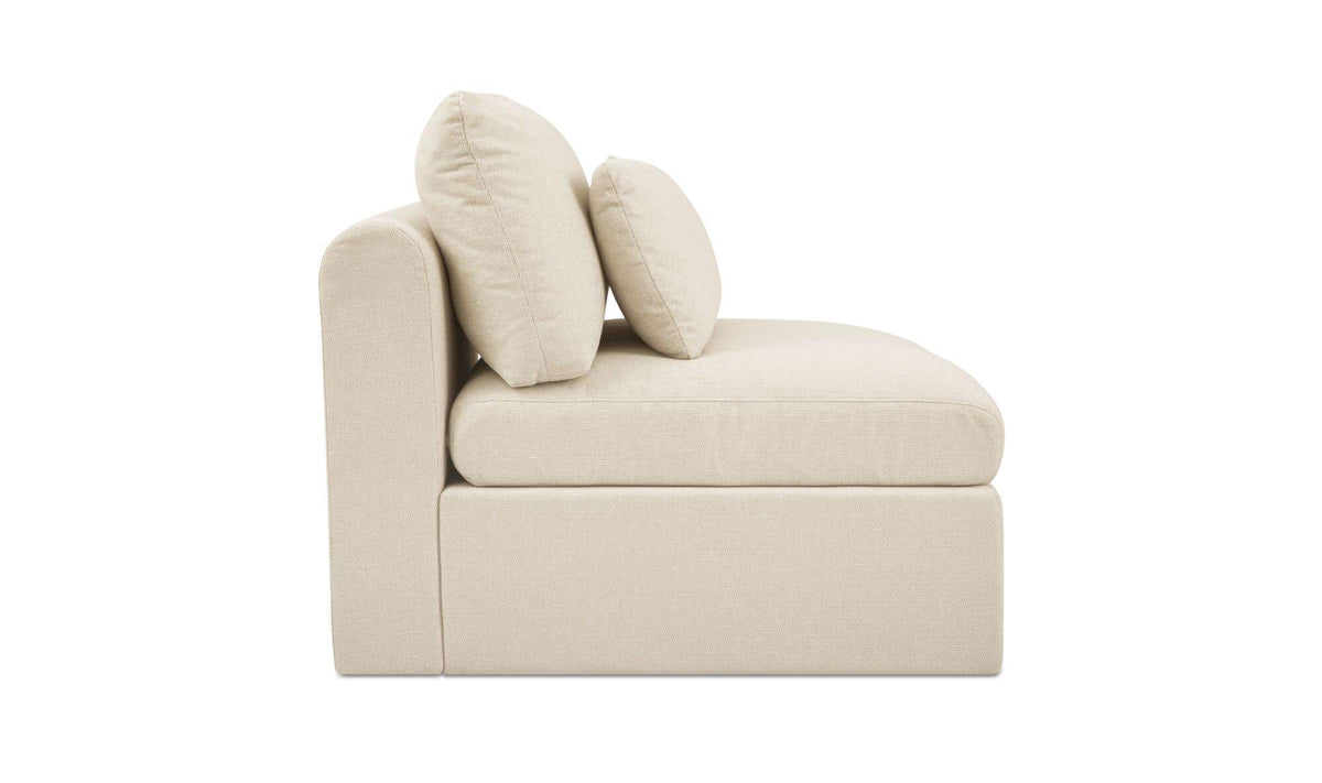 33.46" Light Beige Upholstered Slipper Chair