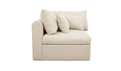 40.16" Light Beige Upholstered Corner Chair