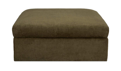 40.16" Dark Green Upholstered Storage Ottoman