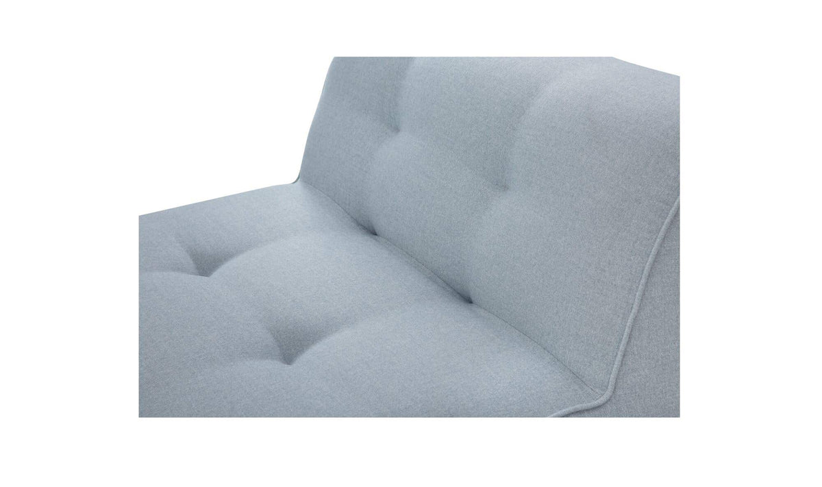 123.9" Light Blue Upholstered 3 Piece Sofa