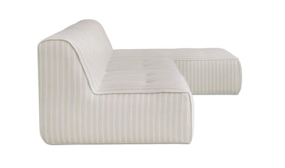 123.9" Brown Stripe Upholstered 3 Piece Sectional