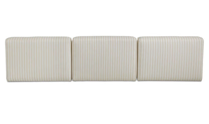 123.9" Brown Stripe Upholstered 3 Piece Sectional