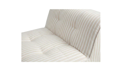 82.6" Brown Stripe Aluminum 2 Piece Outdoor Nook