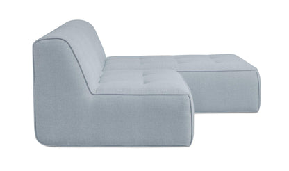 82.6" Light Blue Aluminum 2 Piece Outdoor Nook
