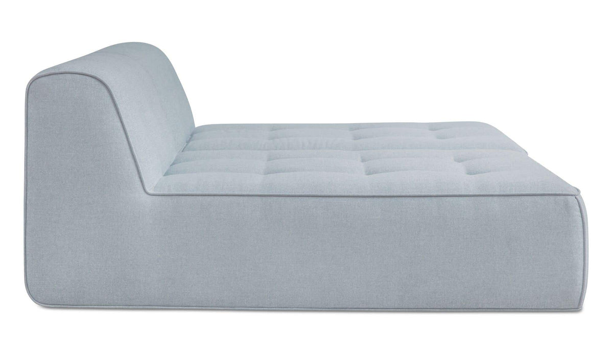 82.6" Light Blue Aluminum 2 Piece Outdoor Sun Lounger