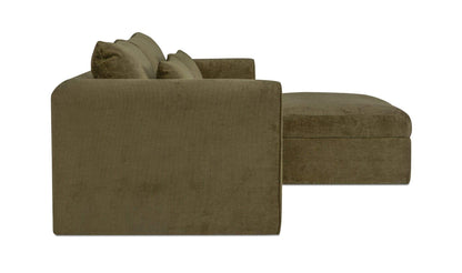 80.3" Dark Green Upholstered Nook Modular Sectional