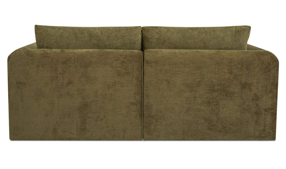80.3" Dark Green Upholstered Nook Modular Sectional
