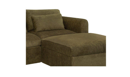 80.3" Dark Green Upholstered Nook Modular Sectional
