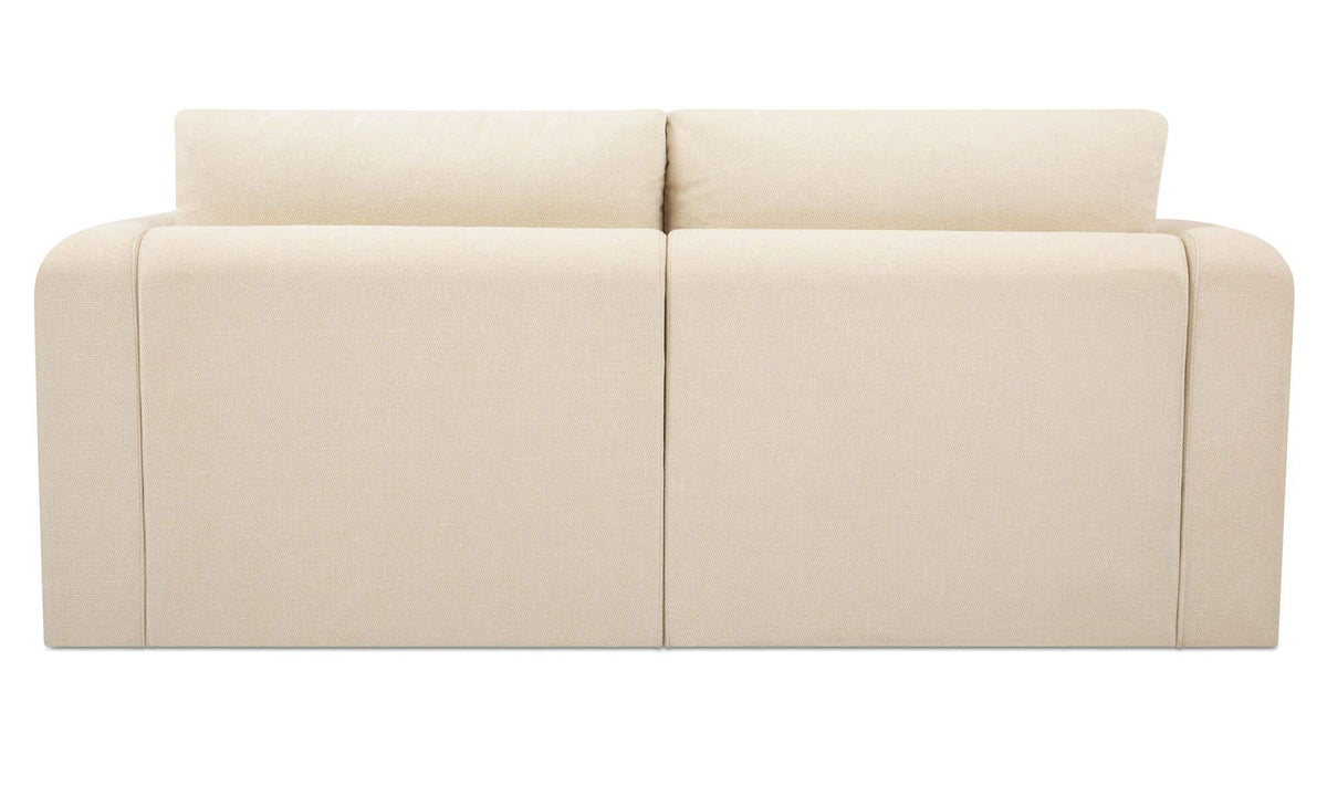 80.3" Light Beige Upholstered Nook Modular Sectional