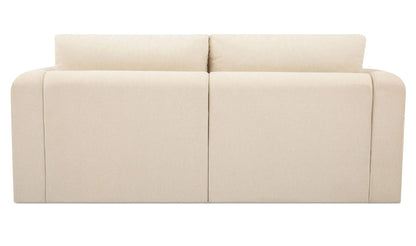 80.3" Light Beige Upholstered Nook Modular Sectional
