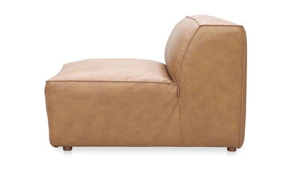 31" Sonoran Tan Leather Slipper Chair