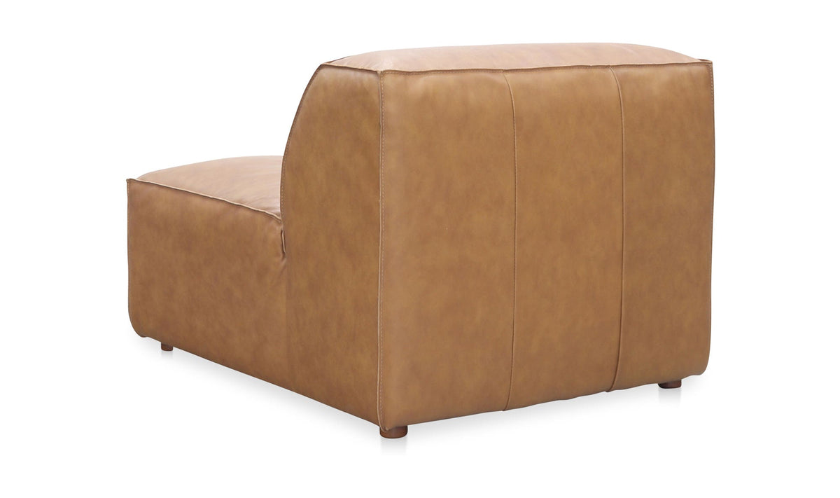 31" Sonoran Tan Leather Slipper Chair