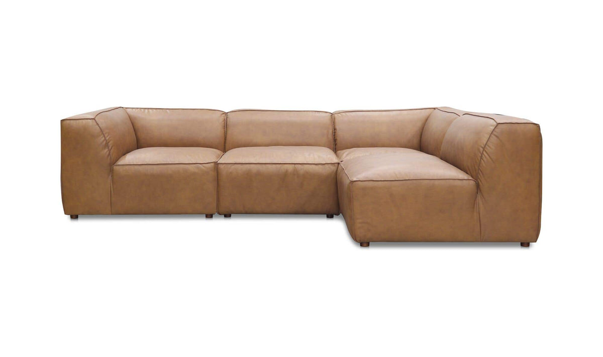 112" Sonoran Tan Leather Modular Sectional
