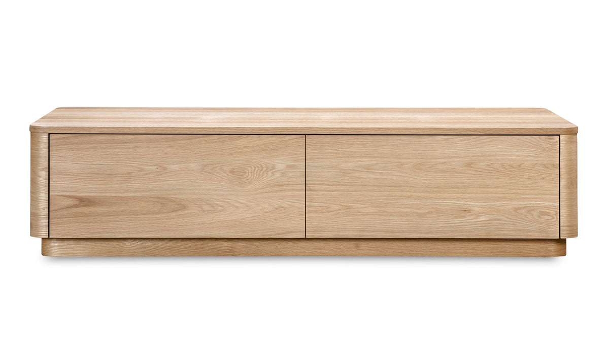 55" Oak Round Coffee Table