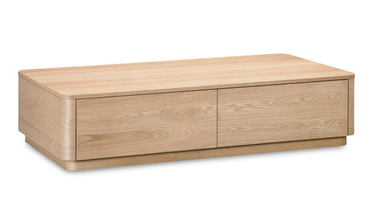 55" Oak Round Coffee Table