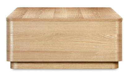 55" Oak Round Coffee Table