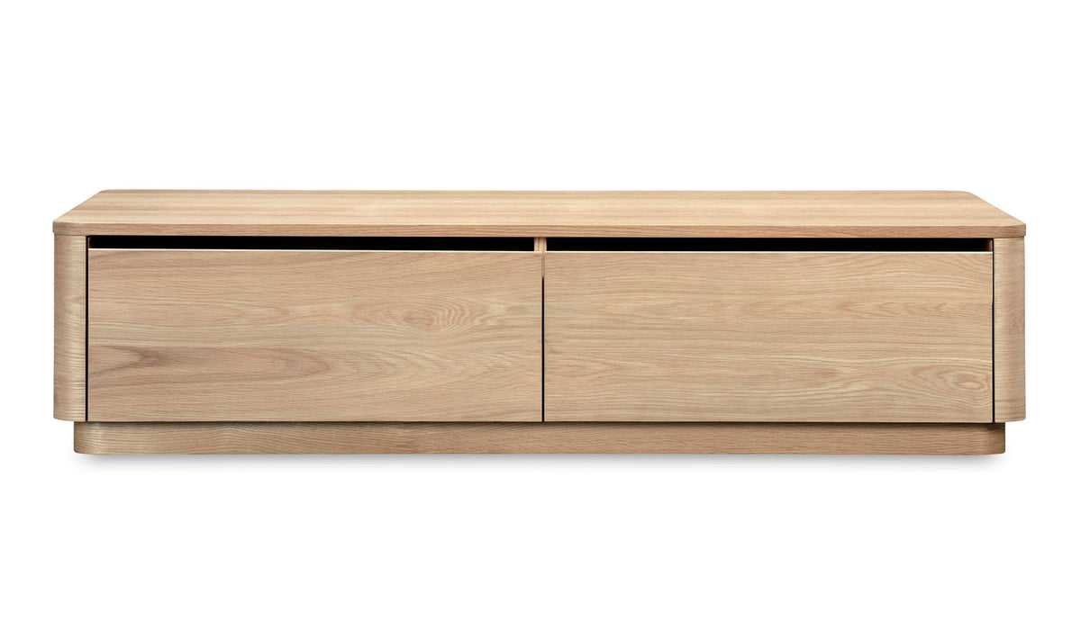 55" Oak Round Coffee Table