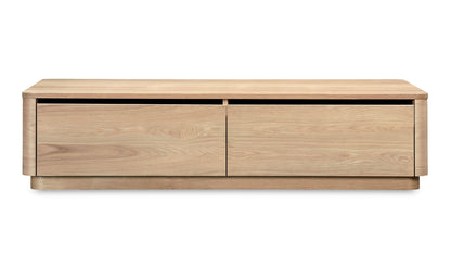 55" Oak Round Coffee Table