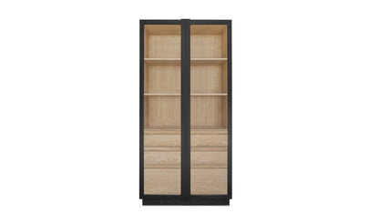 40" Black Oak Tall Cabinet