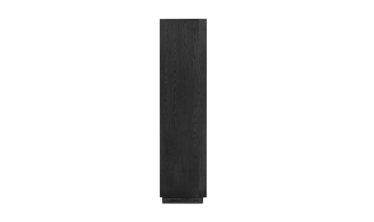 40" Black Oak Tall Cabinet