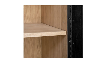 40" Black Oak Tall Cabinet
