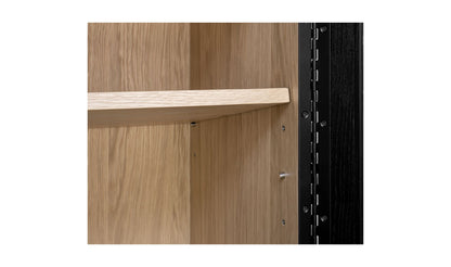 40" Black Oak Tall Cabinet
