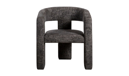 29" Black Upholstered Accent Chair