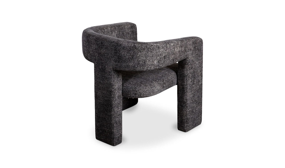 29" Black Upholstered Accent Chair